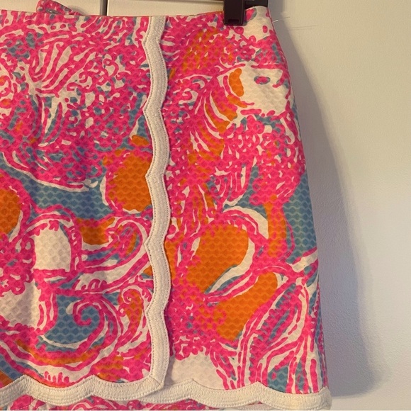 NWOT Lilly Pulittzer Michelina Vibrant Pink and Orange Women's Skort - Picture 5 of 10